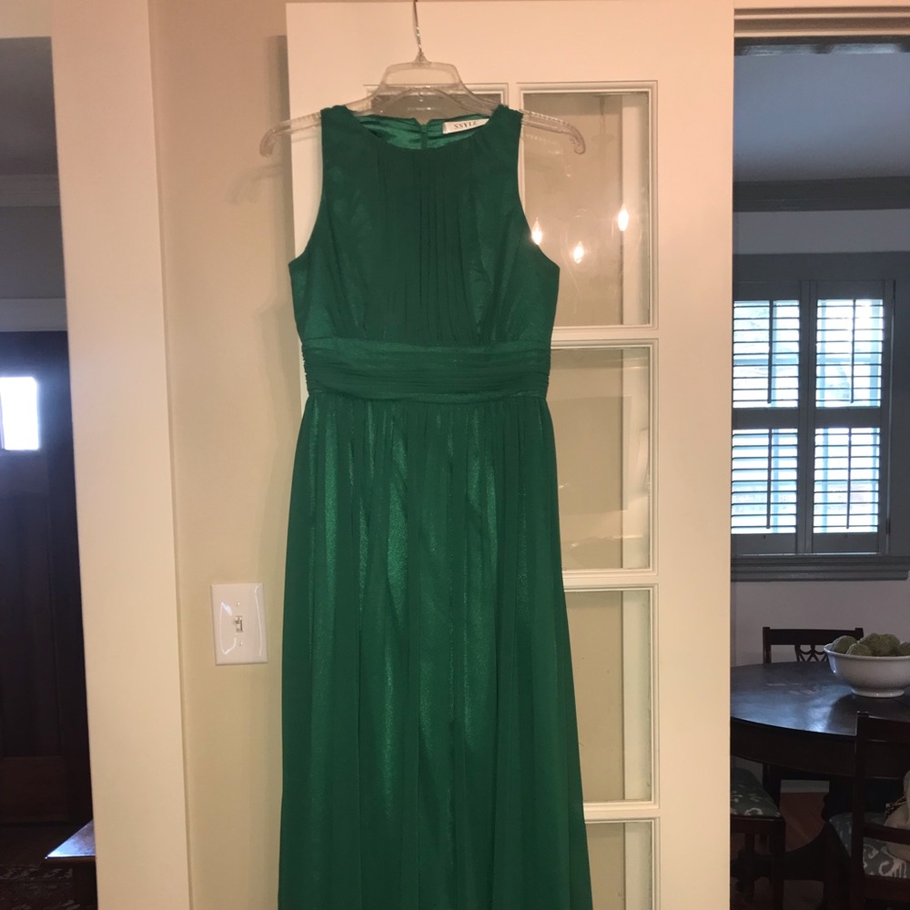 Emerald green maxi dress